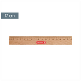 Holzlineal | 17 cm, braun