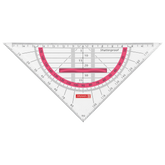 Geometrie-Dreieck Colour Code bruchsicher | 16 cm, mit Griff, tulip