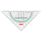 Geometrie-Dreieck Colour Code bruchsicher | 16 cm, mit Griff, mint