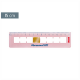 Lineal „Flip“ #Harmony | 15 cm, rosa/gold