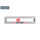 Lineal „Flip“ Neon | 15 cm, neonorange/grau