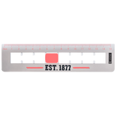 Lineal „Flip“ Neon | 15 cm, neonorange/grau