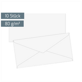 Briefumschläge Universalpapier | DIN lang, 80 g/m², weiß, 10 Stück