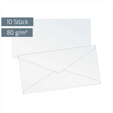Briefumschläge Universalpapier | DIN lang, 80 g/m², perlweiß, 10 Stück