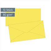 Briefumschläge Universalpapier | DIN lang, 80 g/m², gelb, 10 Stück