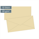 Briefumschläge Universalpapier | DIN lang, 80 g/m², chamois, 10 Stück