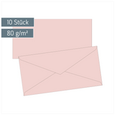 Briefumschläge Universalpapier | DIN lang, 80 g/m², rosé, 10 Stück