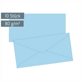 Briefumschläge Universalpapier | DIN lang, 80 g/m², hellblau, 10 Stück