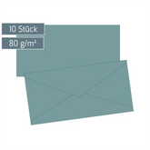 Briefumschläge Universalpapier | DIN lang, 80 g/m², petrol, 10 Stück