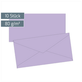 Briefumschläge Universalpapier | DIN lang, 80 g/m², flieder, 10 Stück