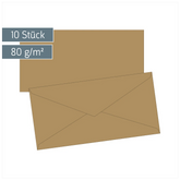 Briefumschläge Universalpapier | DIN lang, 80 g/m², sand, 10 Stück