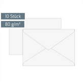 Briefumschläge Universalpapier | C6, 80 g/m², weiß, 10 Stück