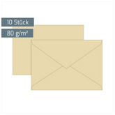 Briefumschläge Universalpapier | C6, 80 g/m², chamois, 10 Stück
