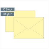 Briefumschläge Universalpapier | C6, 80 g/m², hellgelb, 10 Stück