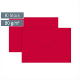Briefumschläge Universalpapier | C6, 80 g/m², mittelrot, 10 Stück