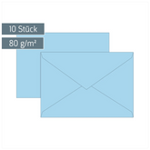 Briefumschläge Universalpapier | C6, 80 g/m², hellblau, 10 Stück