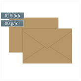 Briefumschläge Universalpapier | C6, 80 g/m², sand, 10 Stück