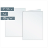 Klappkarten Universalpapier | A6, 105×150 mm, 160 g/m², perlweiß, 10 Stück