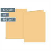 Klappkarten Universalpapier | A6, 105×150 mm, 160 g/m², honig, 10 Stück