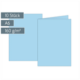 Klappkarten Universalpapier | A6, 105×150 mm, 160 g/m², hellblau, 10 Stück