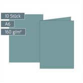 Klappkarten Universalpapier | A6, 105×150 mm, 160 g/m², petrol, 10 Stück