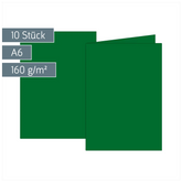 Klappkarten Universalpapier | A6, 105×150 mm, 160 g/m², dunkelgrün, 10 Stück