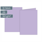 Klappkarten Universalpapier | A6, 105×150 mm, 160 g/m², flieder, 10 Stück