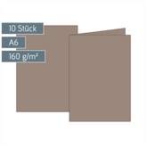 Klappkarten Universalpapier | A6, 105×150 mm, 160 g/m², taupe, 10 Stück