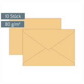 Briefumschläge Universalpapier | C5, 80 g/m², honig, 10 Stück