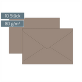 Briefumschläge Universalpapier | C5, 80 g/m², taupe, 10 Stück