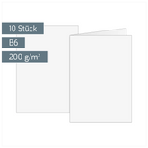 Klappkarten Universalpapier | B6, 200 g/m², weiß, 10 Stück