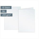Klappkarten Universalpapier | B6, 200 g/m², perlweiß, 10 Stück