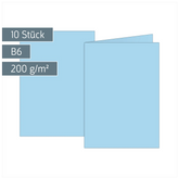 Klappkarten Universalpapier | B6, 200 g/m², hellblau, 10 Stück