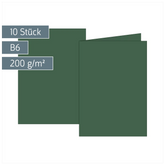 Klappkarten Universalpapier | B6, 200 g/m², moosgrün, 10 Stück