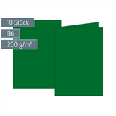 Klappkarten Universalpapier | B6, 200 g/m², dunkelgrün, 10 Stück