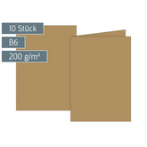 Klappkarten Universalpapier | B6, 200 g/m², sand, 10 Stück