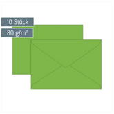 Briefumschläge Universalpapier | B6, 80 g/m², hellgrün, 10 Stück