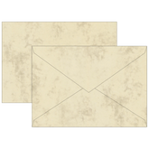 Briefumschläge Universalpapier Marmor | C6, 80 g/m², chamois, 10 Stück
