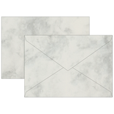 Briefumschläge Universalpapier Marmor | C6, 80 g/m², grau, 10 Stück