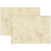 Briefumschläge Universalpapier Marmor | C5, 80 g/m², chamois, 10 Stück