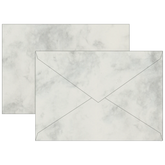 Briefumschläge Universalpapier Marmor | C5, 80 g/m², grau, 10 Stück