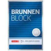 Briefblock Premium „BRUNNEN-Block“ | A5, liniert, 50 Blatt, blau