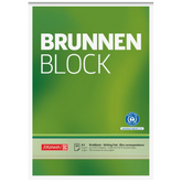 Briefblock „BRUNNEN-Block“ Recycling | A5, Lineatur 6, 50 Blatt, grün
