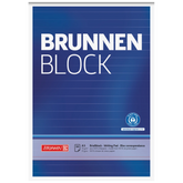 Briefblock „BRUNNEN-Block“ Recycling | A5, liniert, 50 Blatt, blau