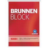 Briefblock „BRUNNEN-Block“ Recycling | A5, Lineatur 5, 50 Blatt, rot