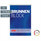 Briefblock „BRUNNEN-Block“ | A5, liniert, 50 Blatt, blau