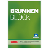 Briefblock „BRUNNEN-Block“ Recycling | A4, Lineatur 20, 50 Blatt, grün