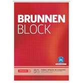 Briefblock „BRUNNEN-Block“ Recycling | A4, Lineatur 22, 50 Blatt, rot