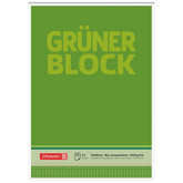 Briefblock „Grüner Block“ | A4, Lineatur 22, 50 Blatt, grün