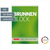 Briefblock „BRUNNEN-Block“ | A4, Lineatur 20, 50 Blatt, grün